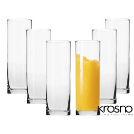Szklanki long drink Krosno Pure 200 ml zestaw 6 szklanek