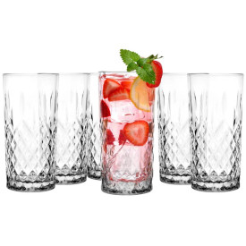Szklanki do drinków napojów Glasmark wysokie 300 ml zestaw 6 szklanek