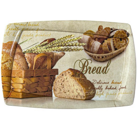 Tacka kuchenna plastikowa prostokątna 37x24 cm wzór chleb Tragar