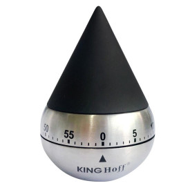 Minutnik timer Kinghoff KH 1677 czarno srebrny kuchenny zegar