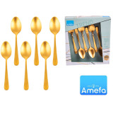 Zestaw łyżeczek deserowych Amefa 1410 Trend 6 sztuk komplet dla 6 osób złoto