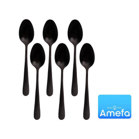 Zestaw łyżeczek deserowych Amefa 1410 Holenderskie Trend 6 sztuk komplet dla 6 osób czarne