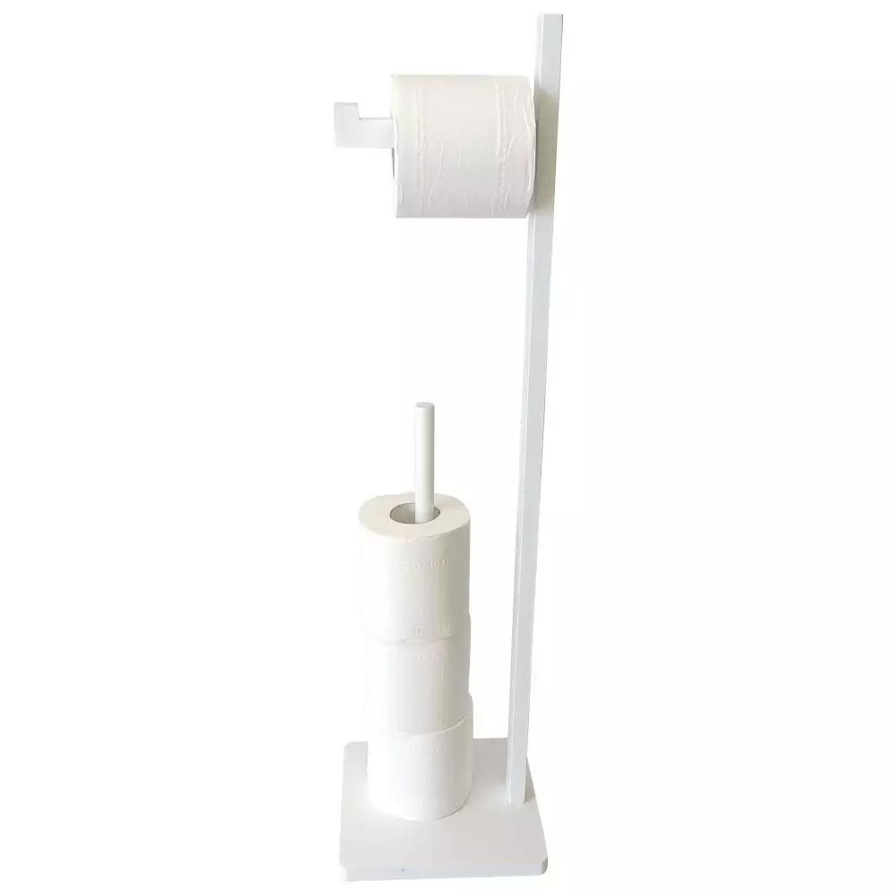 stojak na papier toaletowy biały