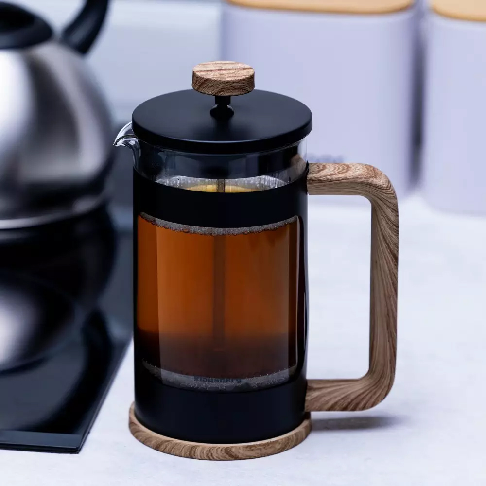 Szklany zaparzacz tłokowy do herbaty kawy ziół 1000 ml