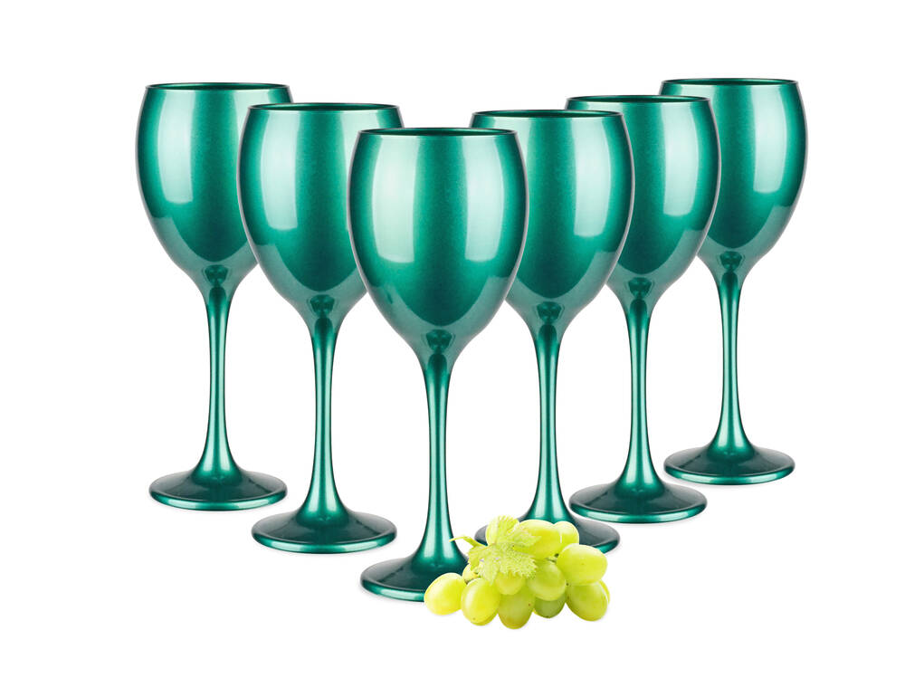 Kieliszki do wina 300 ml Glasmark komplet 6szt zielone