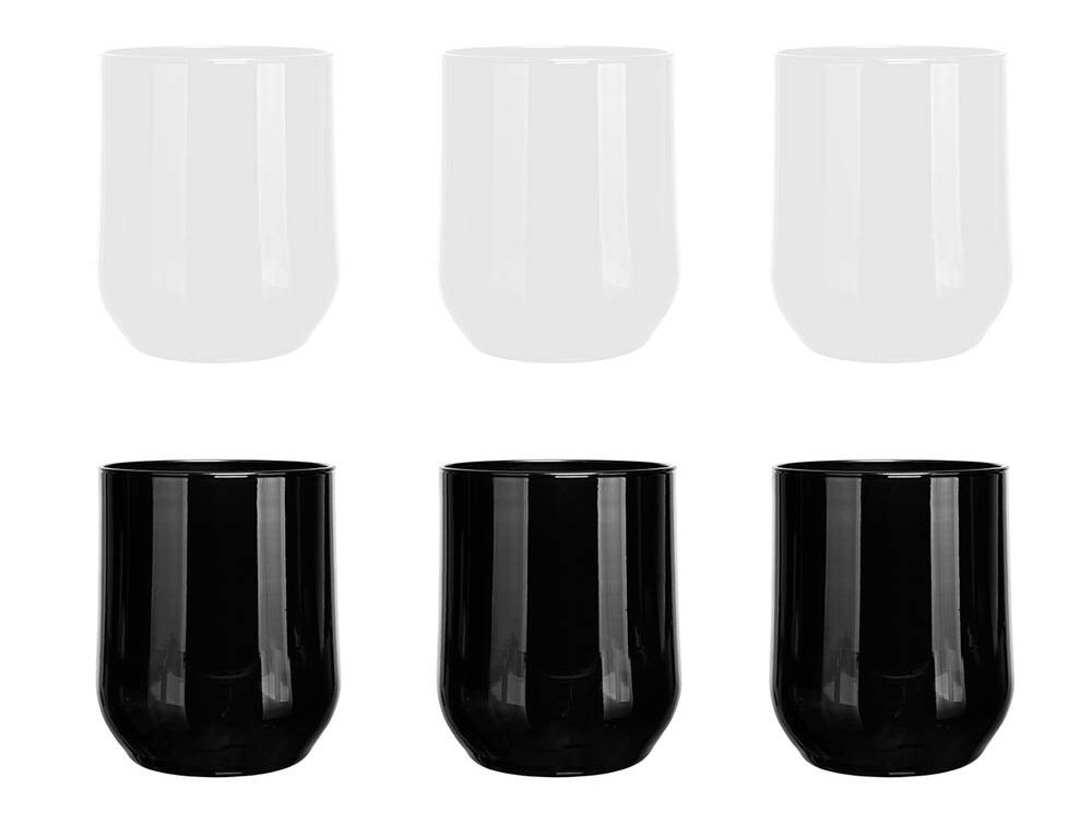 szklanki białe czerne 300 ml