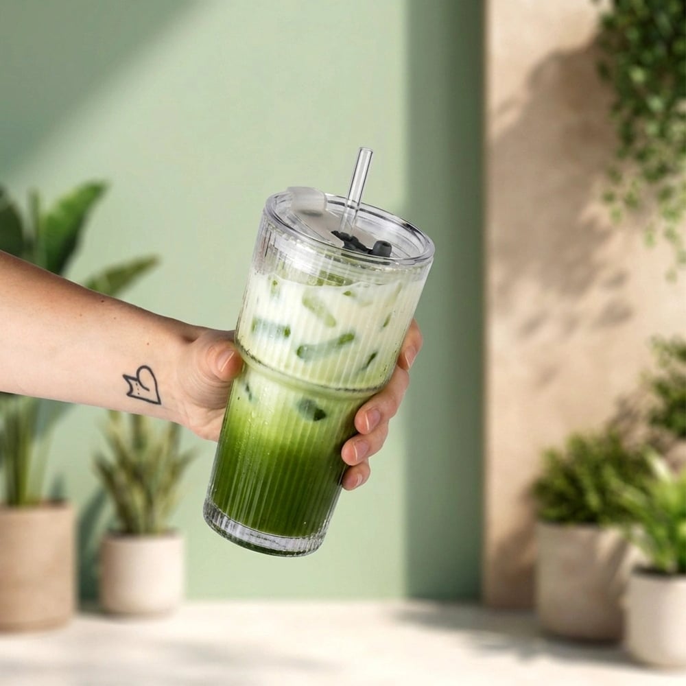 szklanka ze słomką