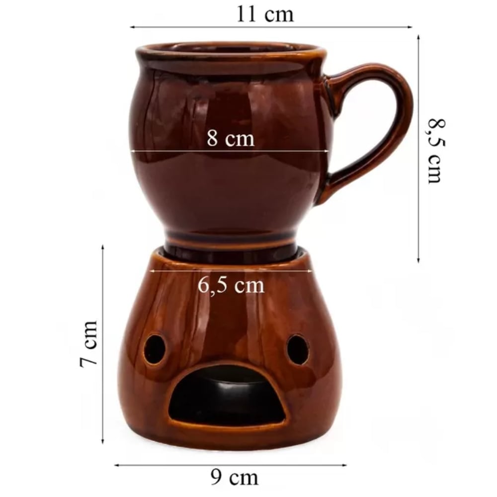 Kubek z podgrzewaczem na grzane wino piwo 250 ml  Kubek kamionkowy do grzańca góralski SBC03