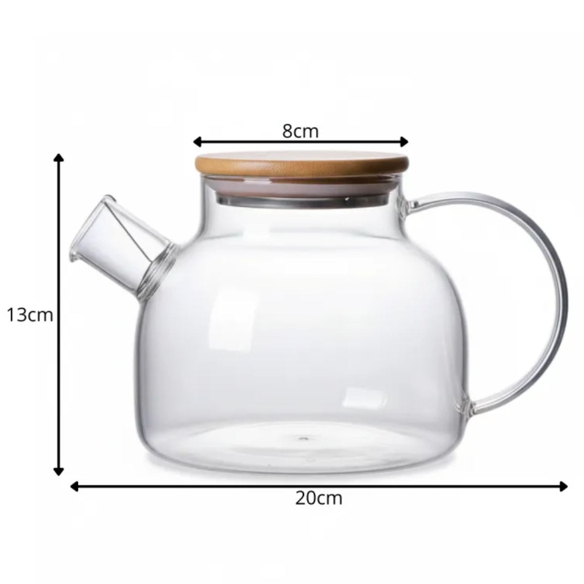 Szklany dzbanek do herbaty i naparów ziołowych z sitkiem i pokrywką 1,0 l Tragar