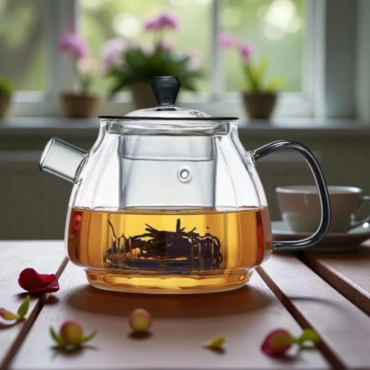 Dzbanek z zaparzaczem do herbaty i naparów ziołowych z pokrywką 900 ml Tragar