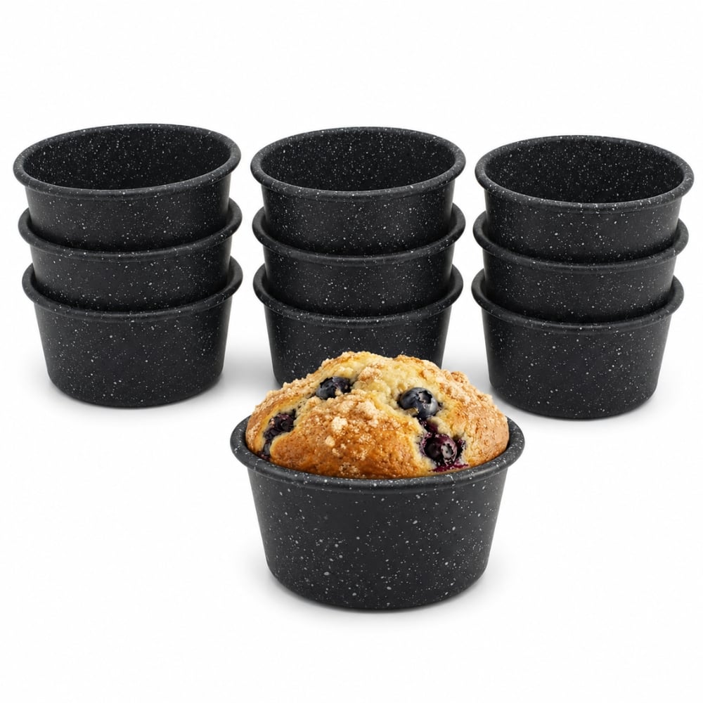 Forma marmurowa do pieczenia babeczek muffinek 8,5x4 cm nieprzywierająca zestaw 6 szt Tragar