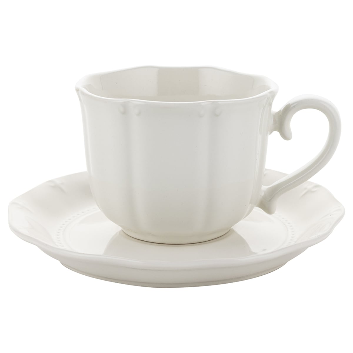 Serwis kawowy filiżanki ze spodkiem do kawy i herbaty 250 ml szklana Florina ETERA komplet 6 szt