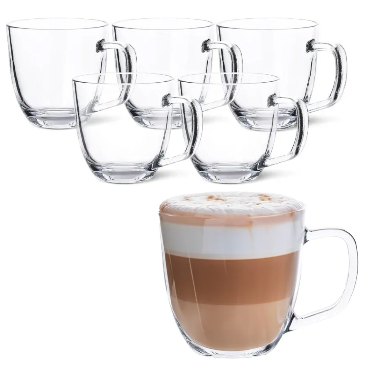 Szklanki z uchem do kawy herbaty kubki 420ml zestaw 6 szt Altom Design Oslo