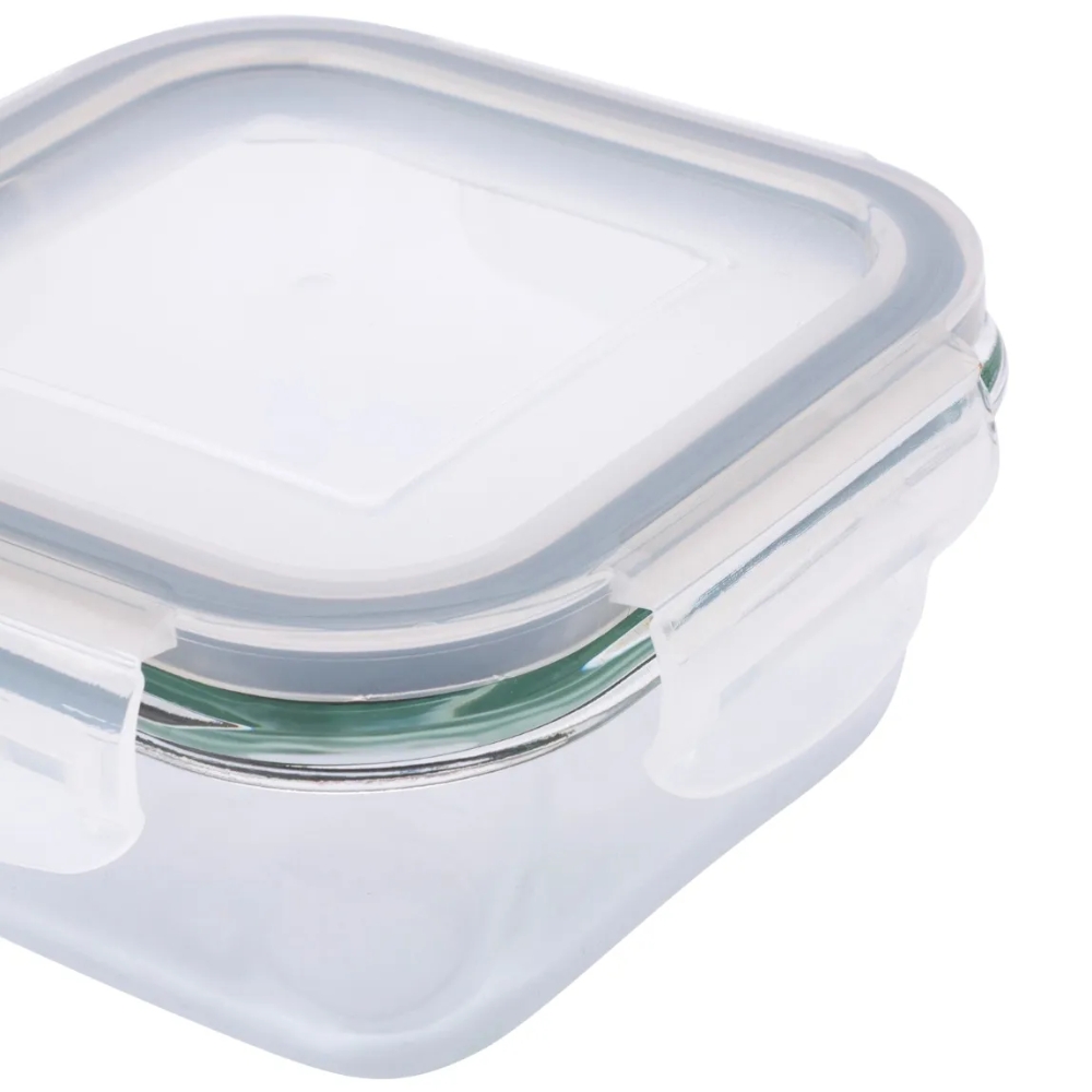 Szklany pojemnik 1100 ml na żywność jedzenie Altom Design Fresh pudełko z pokrywką lunchbox kwadratowy hermetyczny