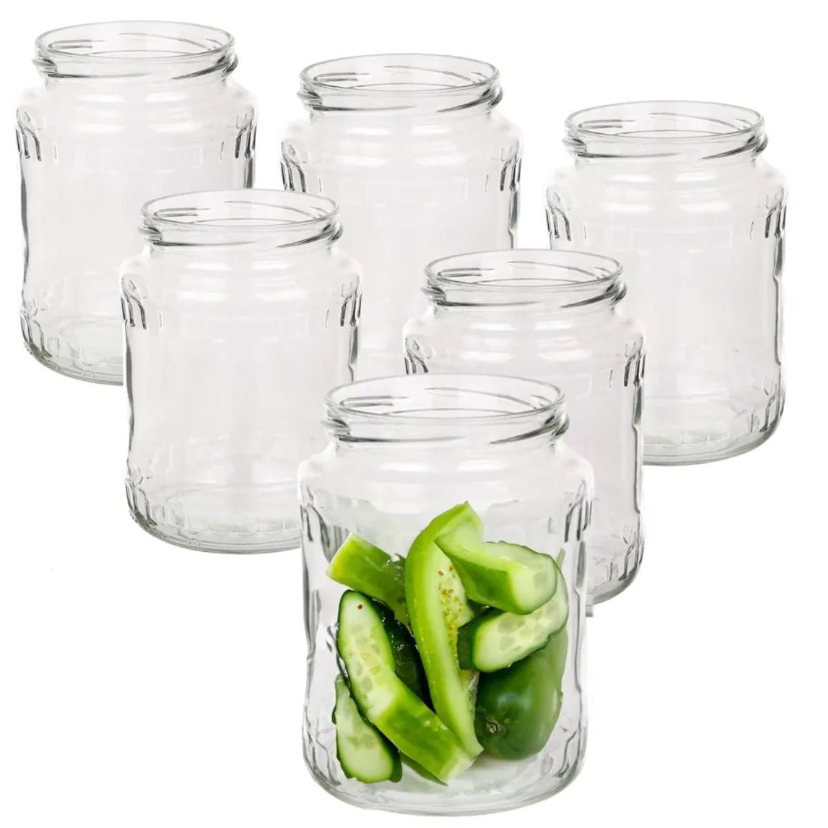 Słoiki szklane 720 ml na przetwory miód dżemy kiszone ogórki komplet 6 szt Altom Design