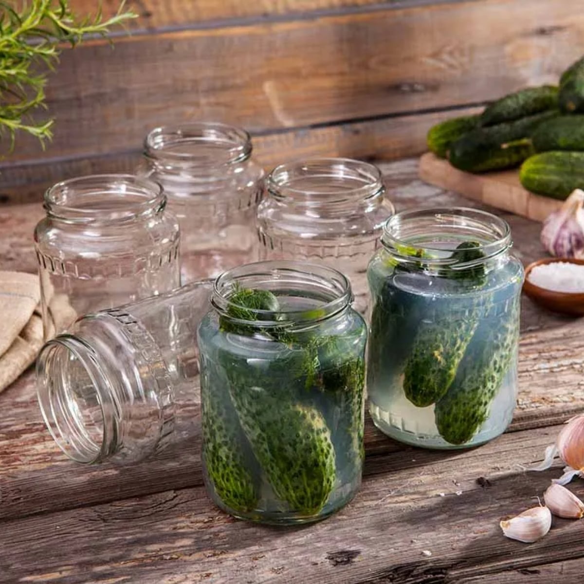 Słoiki szklane 720 ml na przetwory miód dżemy kiszone ogórki komplet 6 szt Altom Design