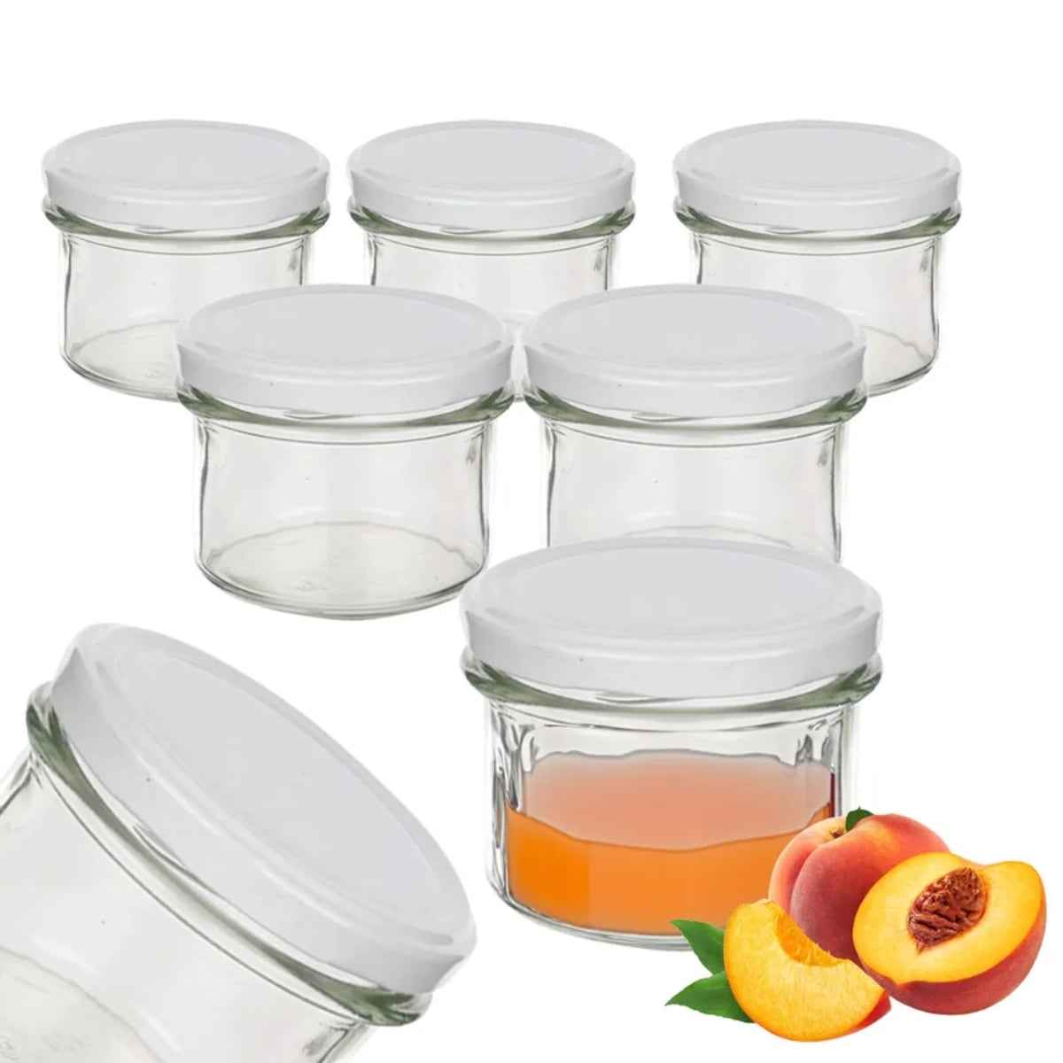 Słoiki szklane 235 ml na przetwory miód konfitury i dżemy typu twist z zakrętką komplet 6 szt Altom Design