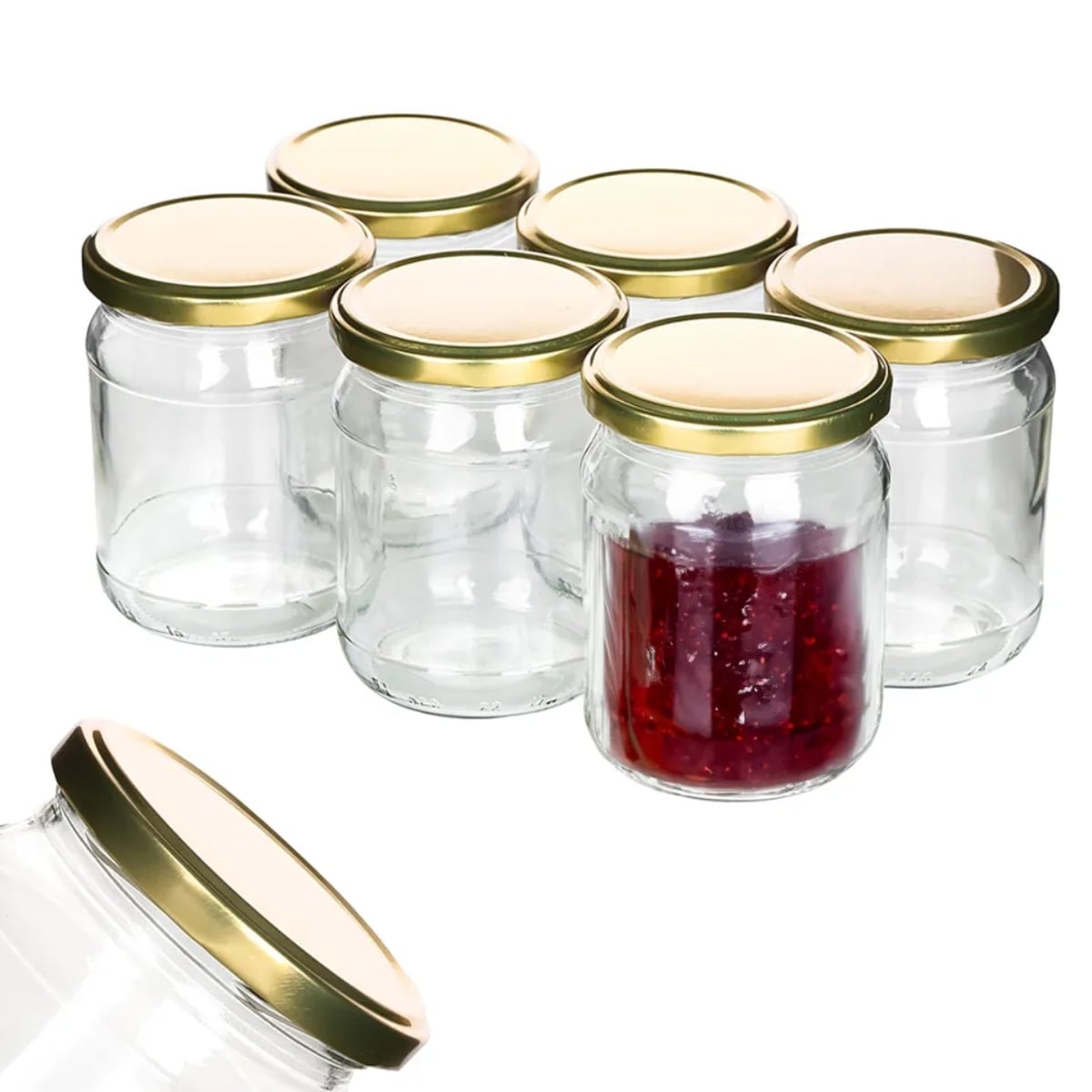 Słoiki szklane 520 ml na przetwory miód konfitury i dżemy typu twist z zakrętką komplet 6 szt Altom Design