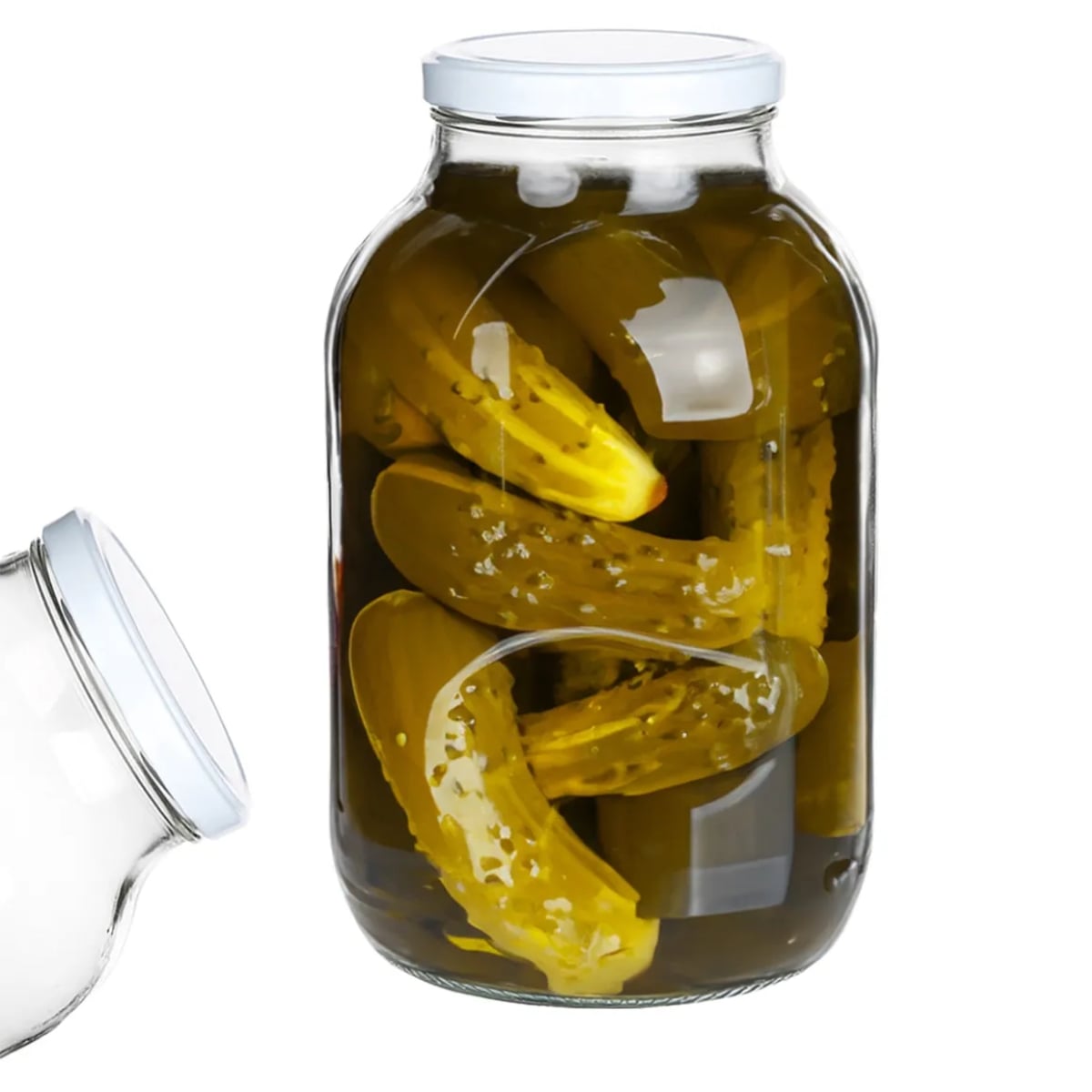 Słoik szklany typu Twist do kiszenia ogórków na przetwory 4 litry z zakrętką i szczypcami Altom Design