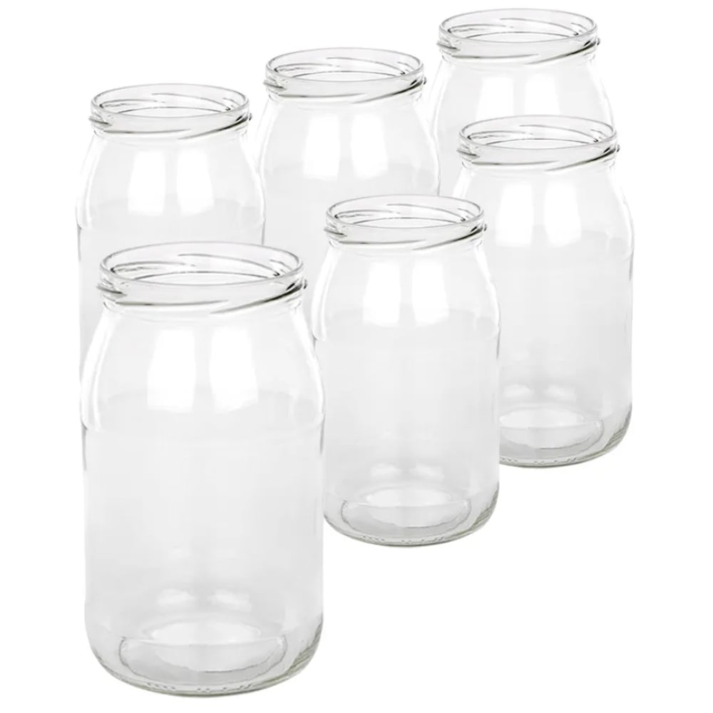 Słoiki szklane 900 ml na przetwory i kiszone ogórki zestaw 6 szt Altom Design