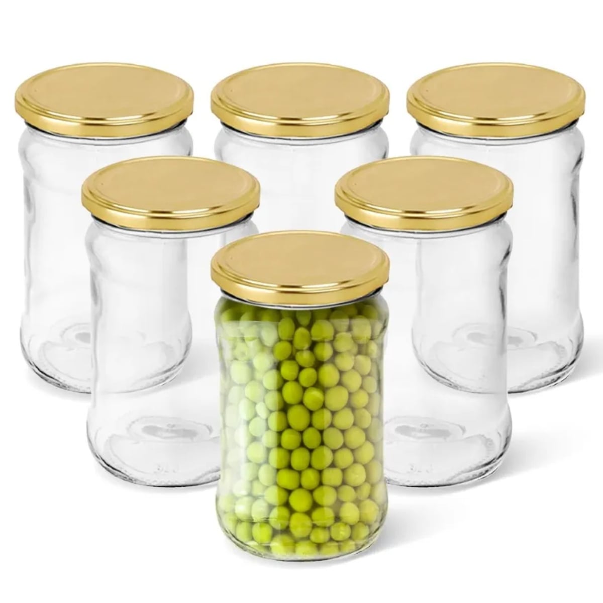 Słoiki szklane 315 ml na przetwory miód konfitury i dżemy typu twist z zakrętką komplet 6 szt Altom Design