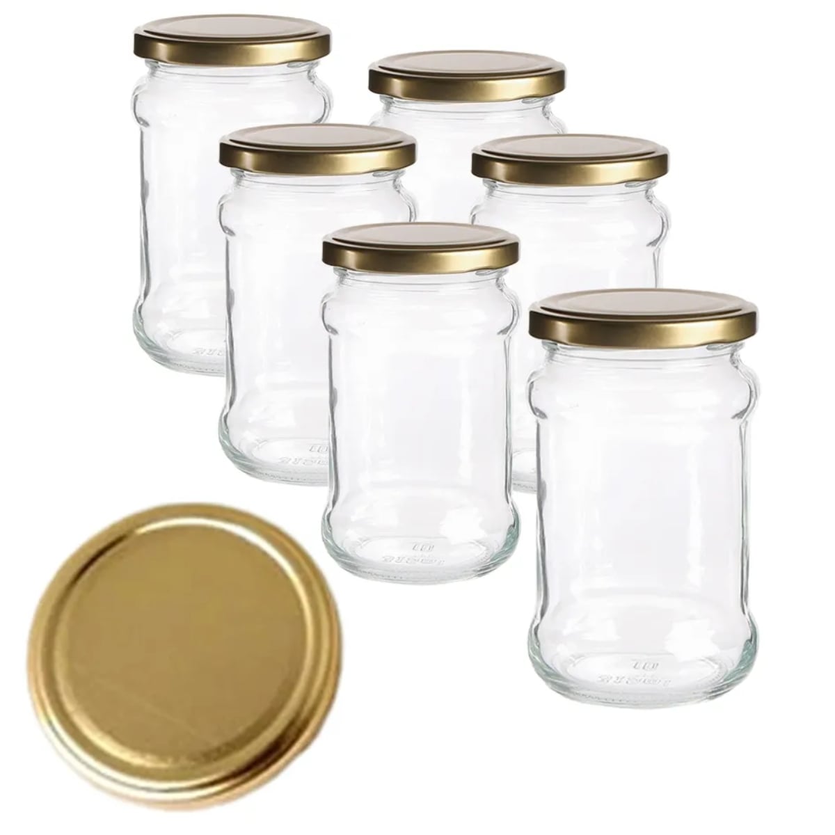 Słoiki szklane 315 ml na przetwory miód konfitury i dżemy typu twist z zakrętką komplet 6 szt Altom Design