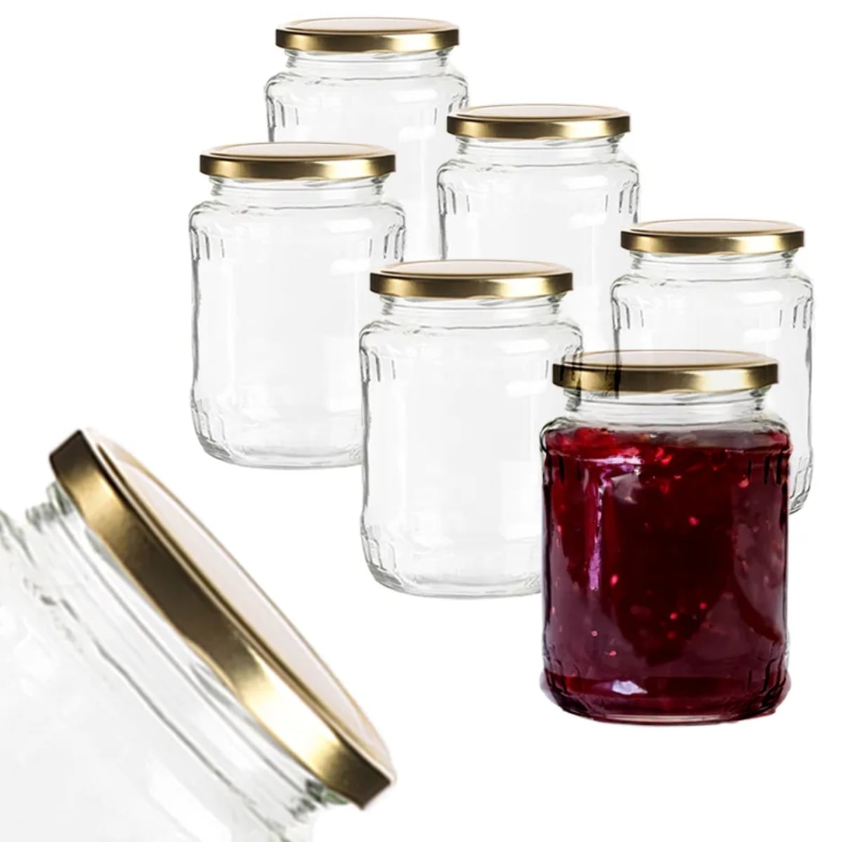 Słoiki szklane 720 ml na przetwory miód konfitury i dżemy typu twist z zakrętką komplet 6 szt Altom Design