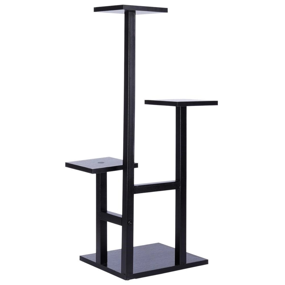 Kwietnik metalowy 84 cm czarny 4-poziomowy stojak na kwiaty i dekoracje Vilde