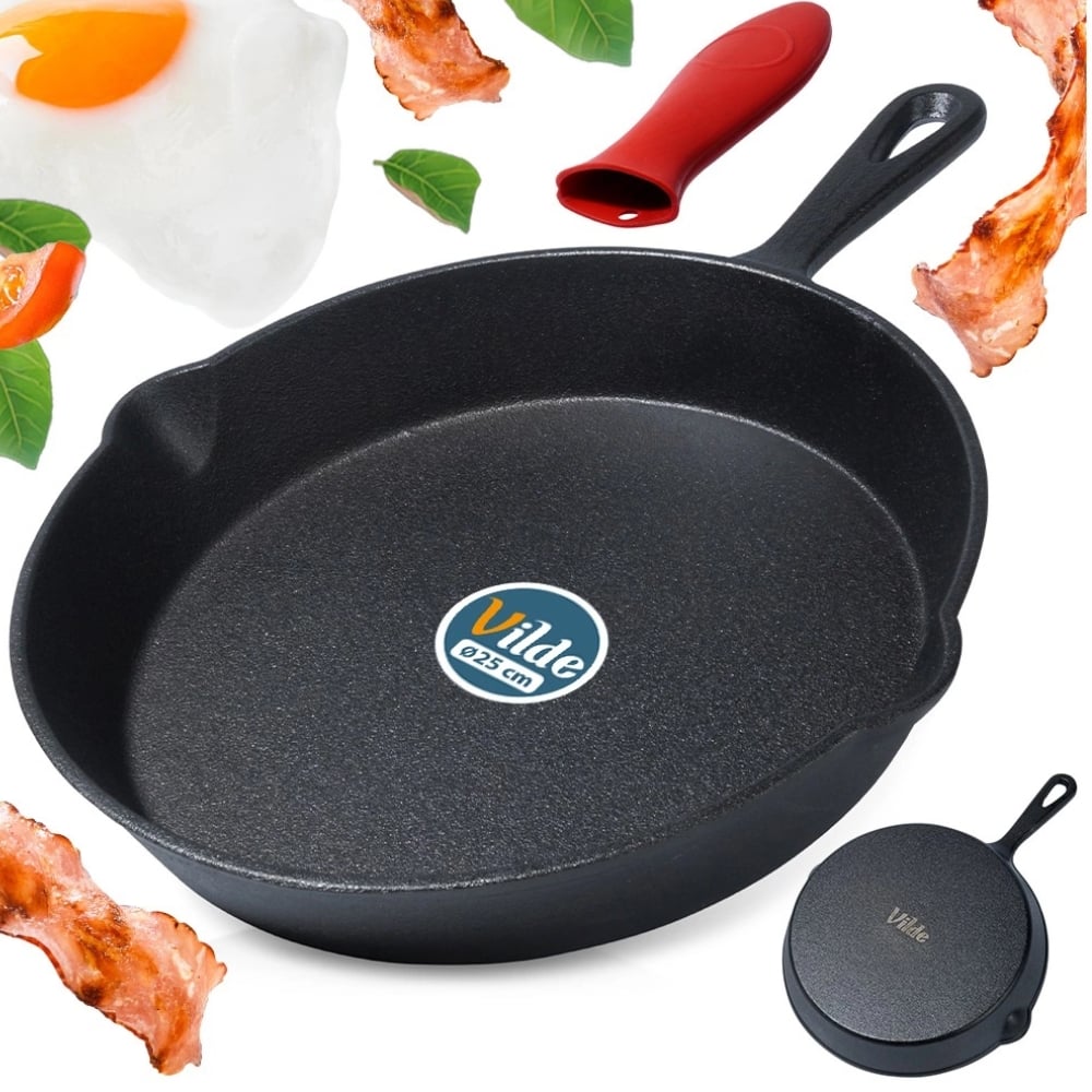 Patelnia żeliwna z silikonową nakładką CAST LINE 30 cm Vilde