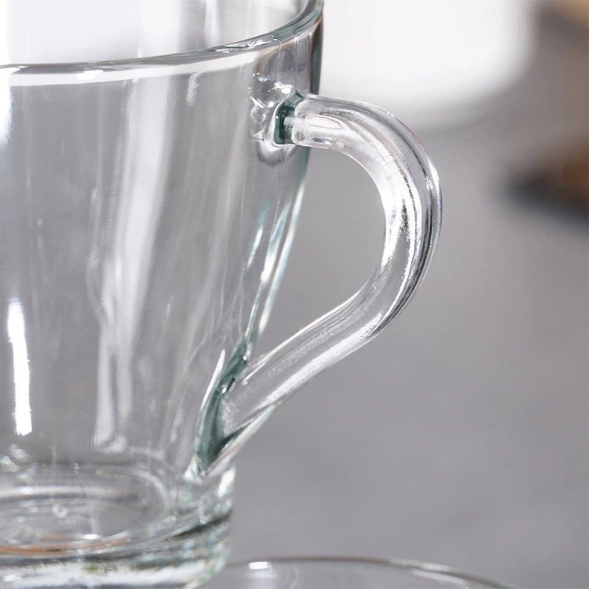 Szklanki klasyczne z uchem do kawy i herbaty 250 ml  zestaw 6 sztuk Vilde