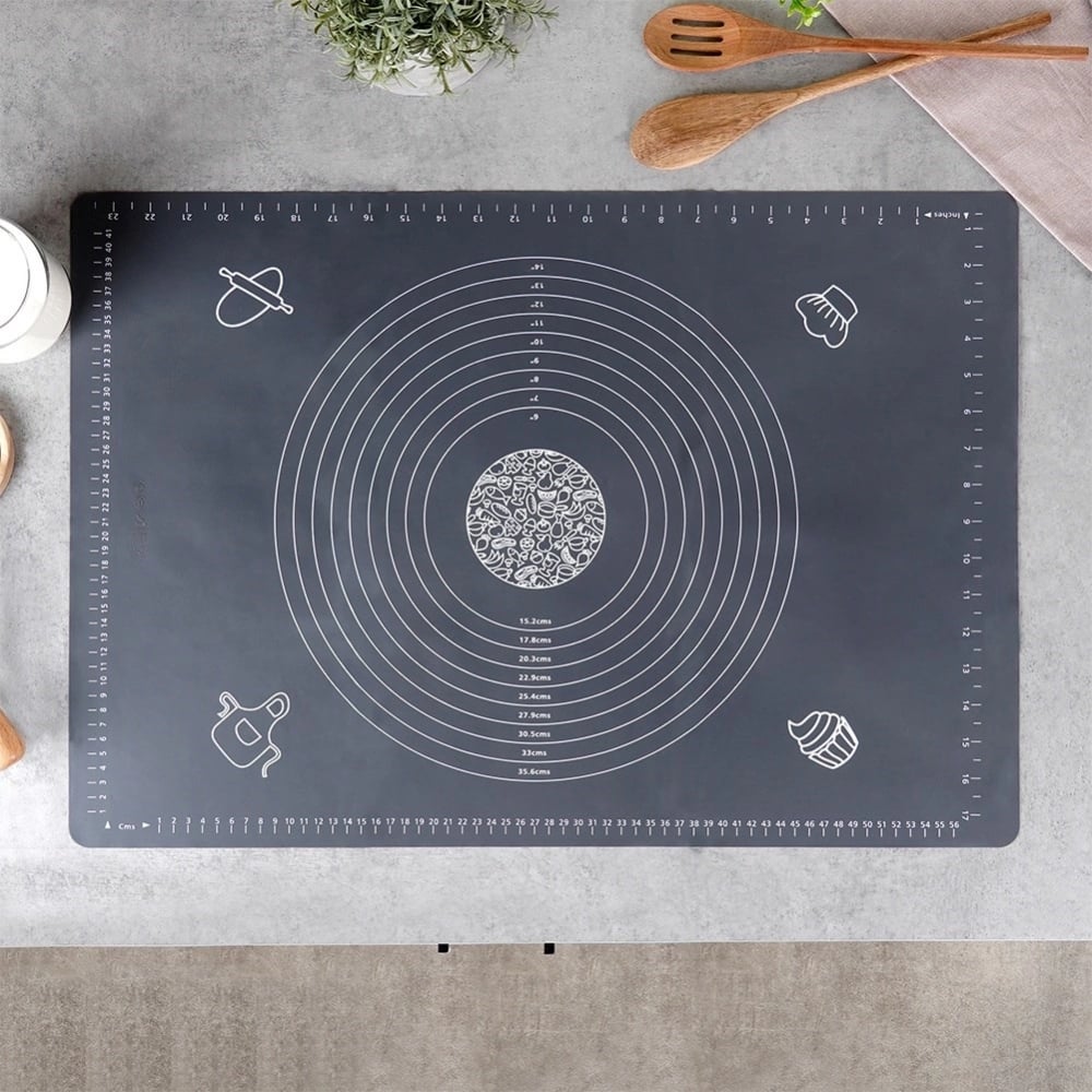 Stolnica silikonowa do ciasta mata 64x45 cm szara Vilde