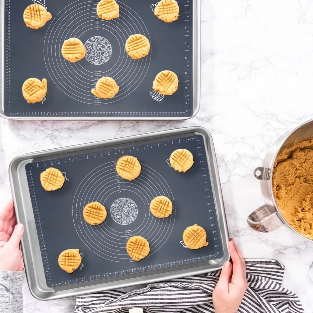 Stolnica silikonowa do ciasta mata 64x45 cm szara Vilde