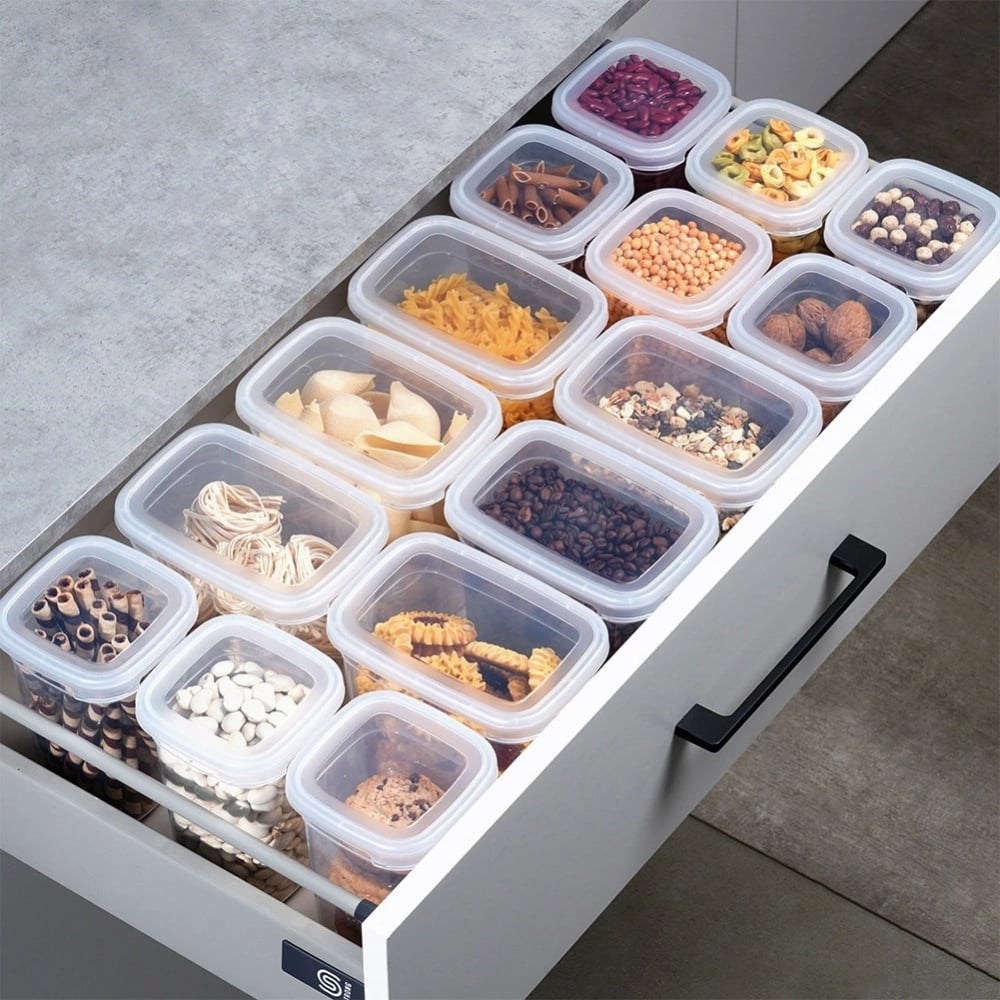 Pojemnik kuchenny z pokrywką na produkty sypkie wysoki szary 1,85L Vilde