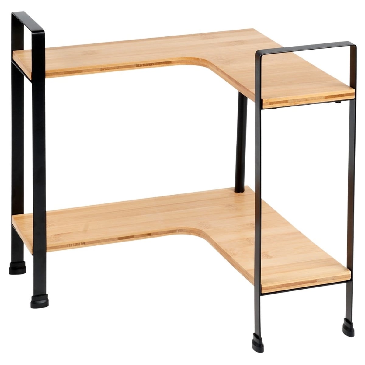 Półka kuchenna bambusowa narożna 2-poziomowa 29,5x29,5x33,5 cm na pojemniki Orion