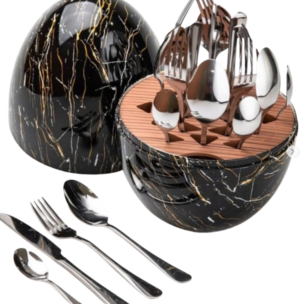 nowoczesny zestaw sztućców