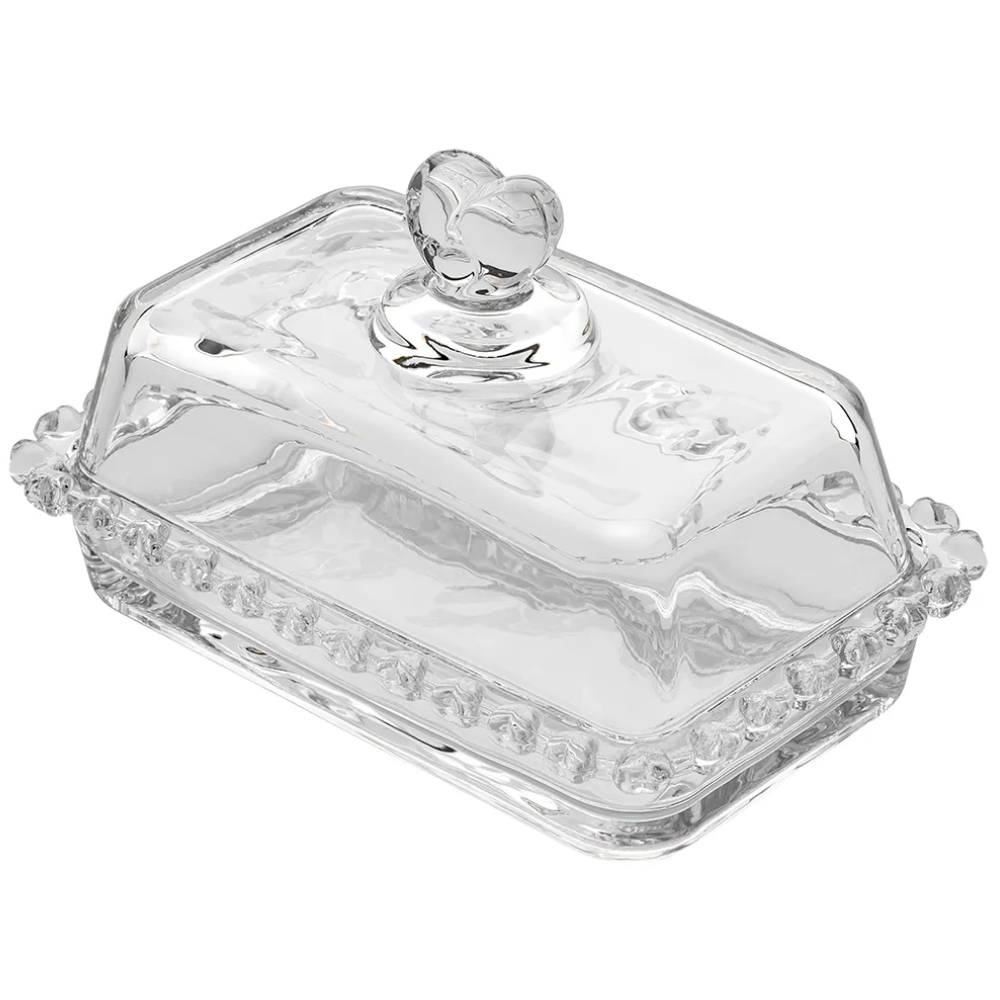 Maselniczka szklana pojemnik na masło 17x10,5 cm z pokrywką Altom Design Love