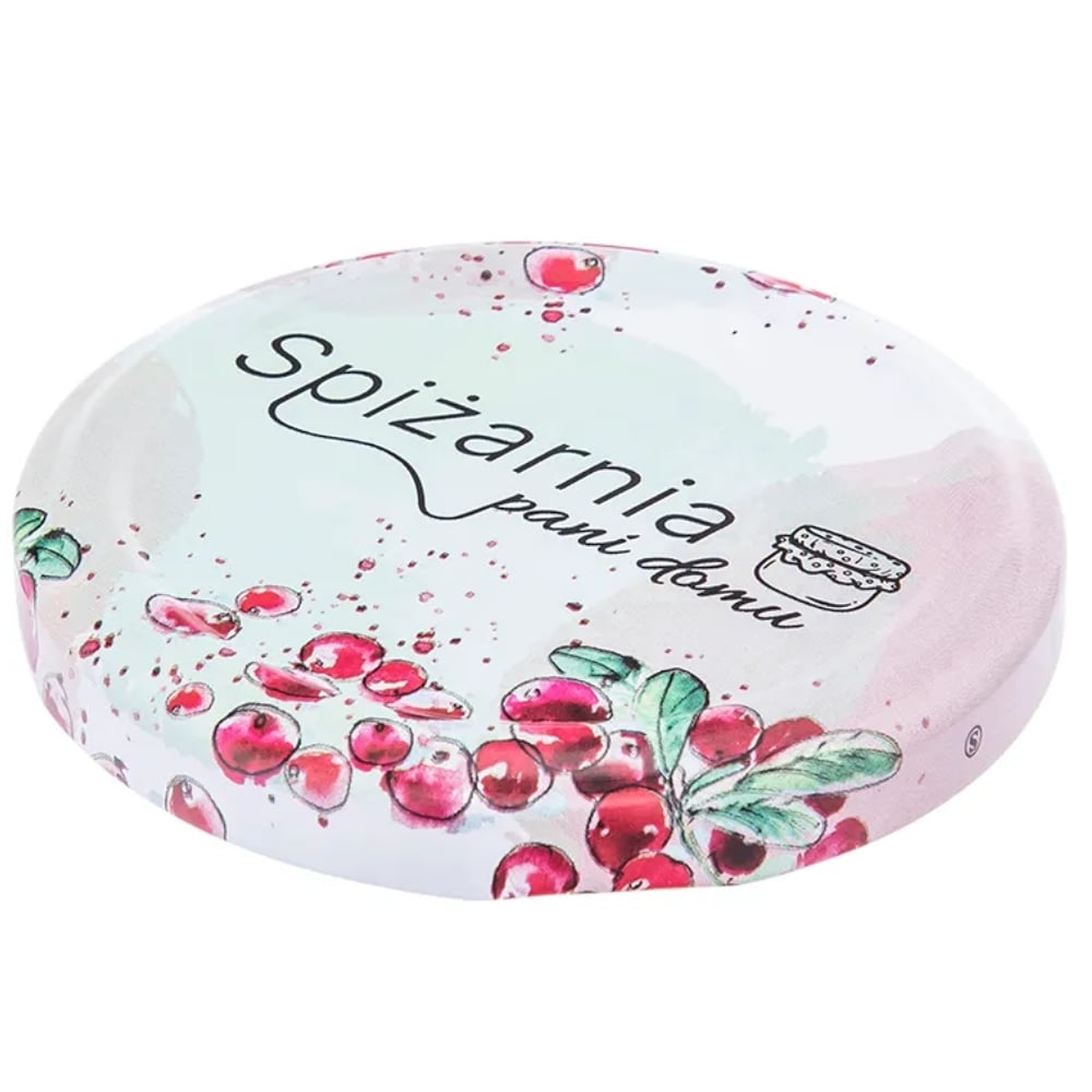 Zakrętki do słoików na przetwory Spiżarnia Pani Domu pastelowe 6,6 cm zestaw 10 szt - 4-zaczepowe FI66 Altom Design