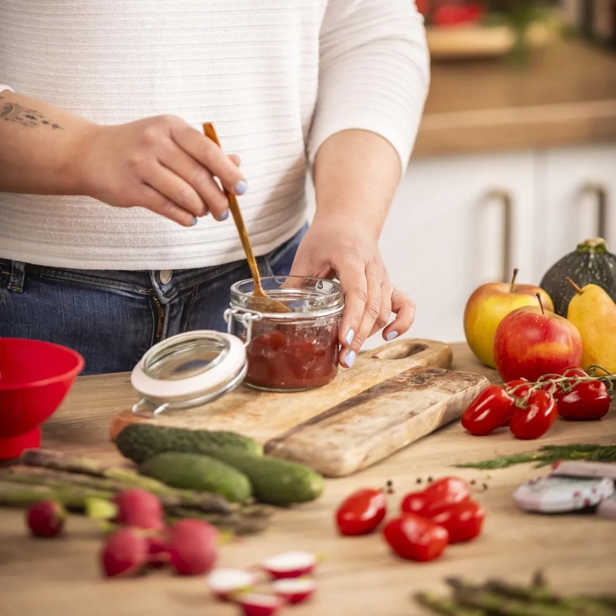 Słoiki szklane na przetwory 200 ml hermetyczne z klipsem zestaw 6 szt Altom Design