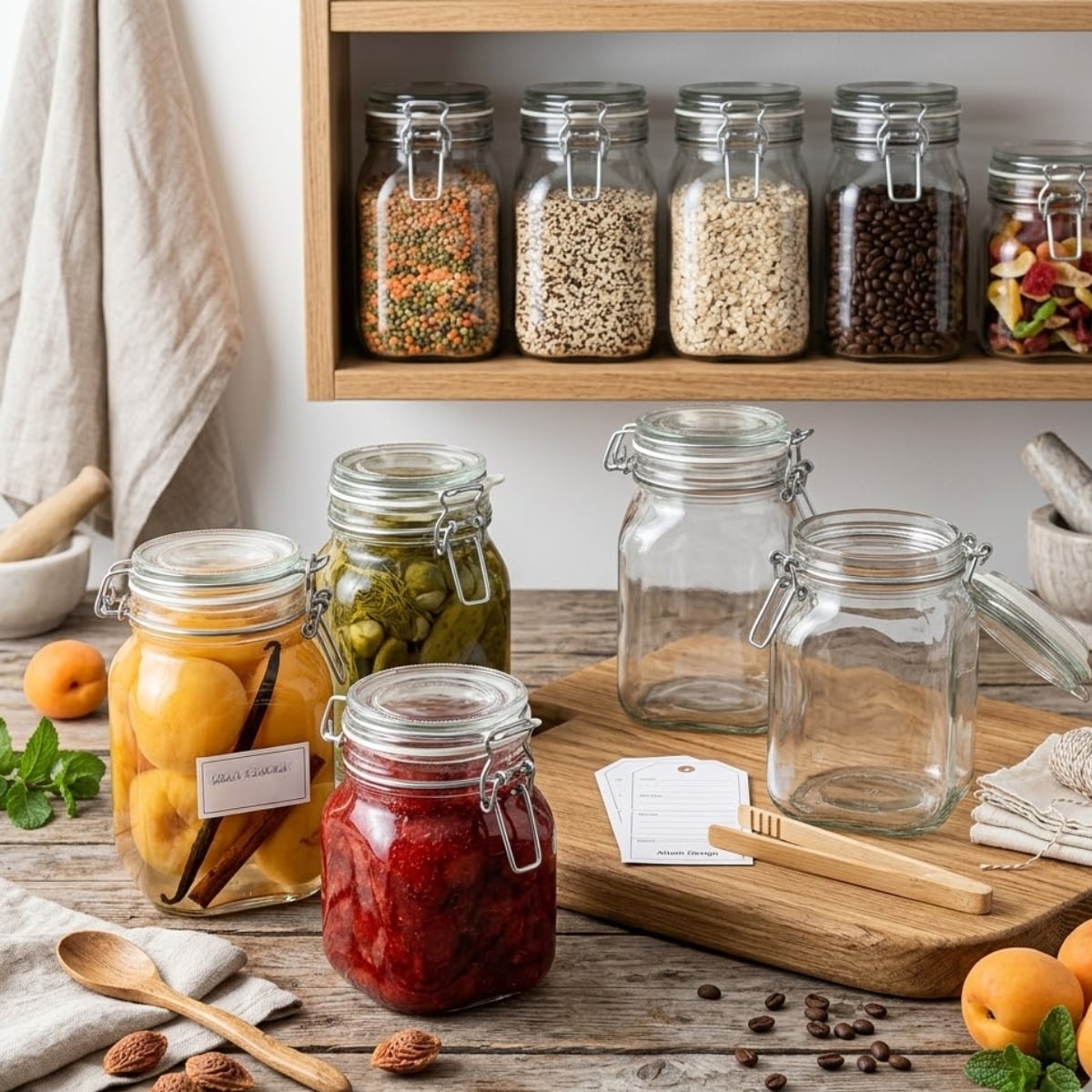 Słoik szklany na przetwory 750 ml hermetyczny z klipsem Altom Design