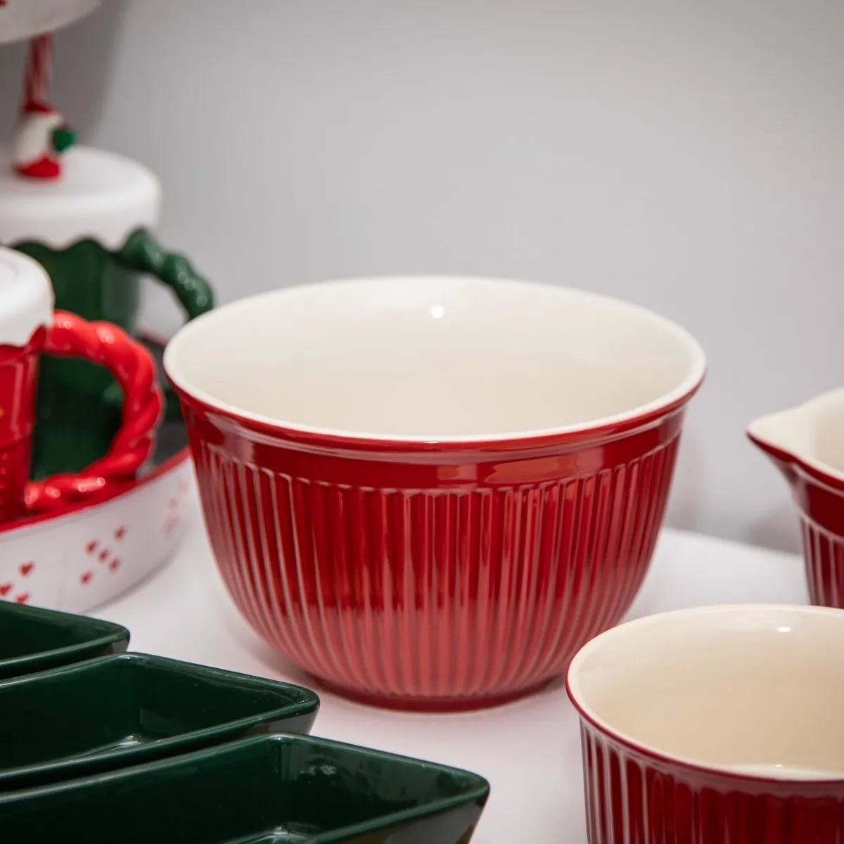 Salaterka miska 2.5L ceramiczna czerwona 22 cm Altom Design Red Chilli