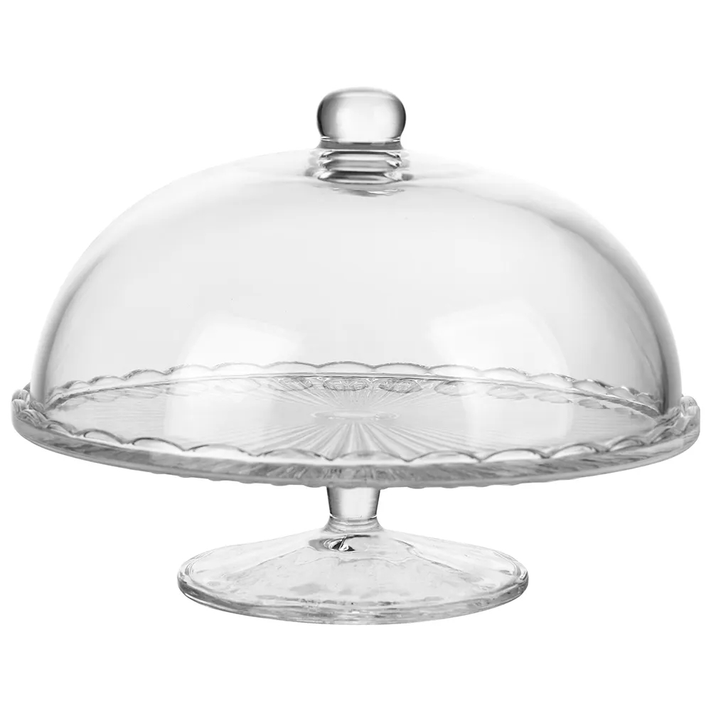 Patera szklana z kloszem na ciasto i tort na nóżce Altom Design Venus 28 cm