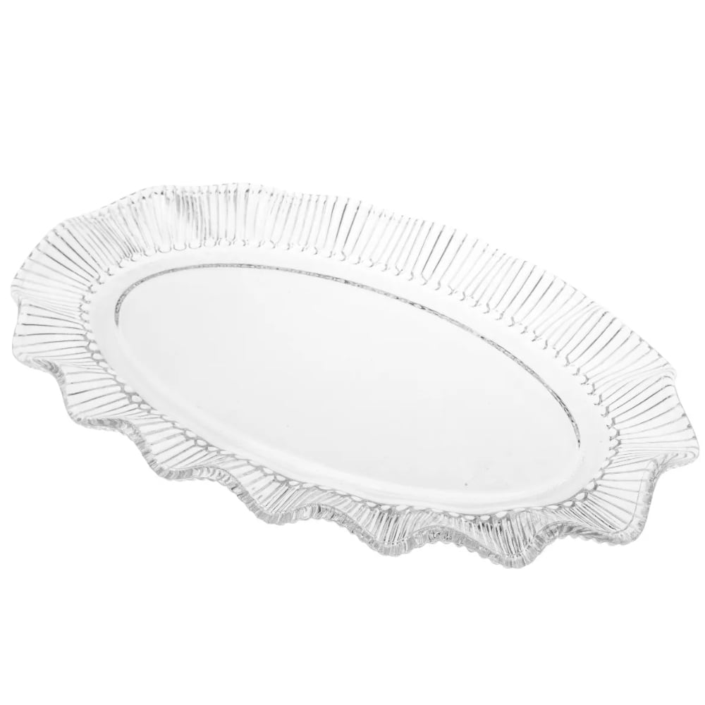 Patera szklana 25x16 cm Altom Design Vivienne duży talerz na ciasto desery