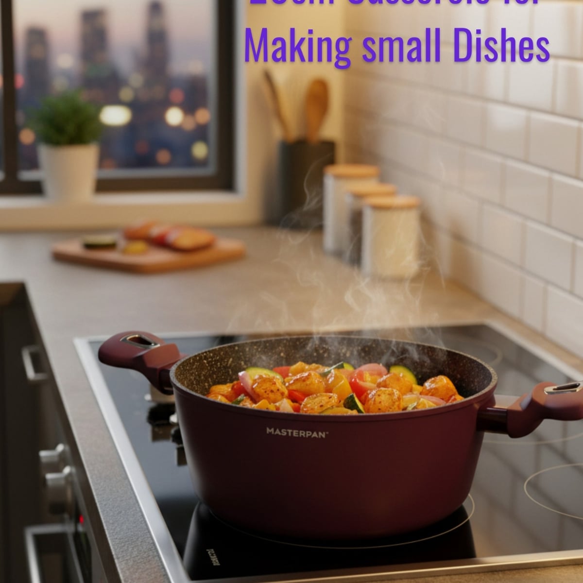 Zestaw garnków marmurkowych z powłoką granitową 15 el. komplet z patelniami wraz z rondlem i przyborami MasterPan