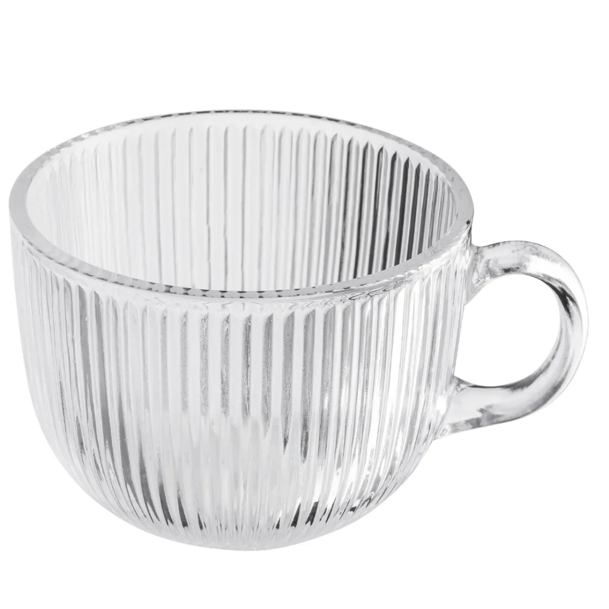 Filiżanki z uchem do kawy latte 510 ml kubki ryflowane zestaw 6 szt Altom Design Selena