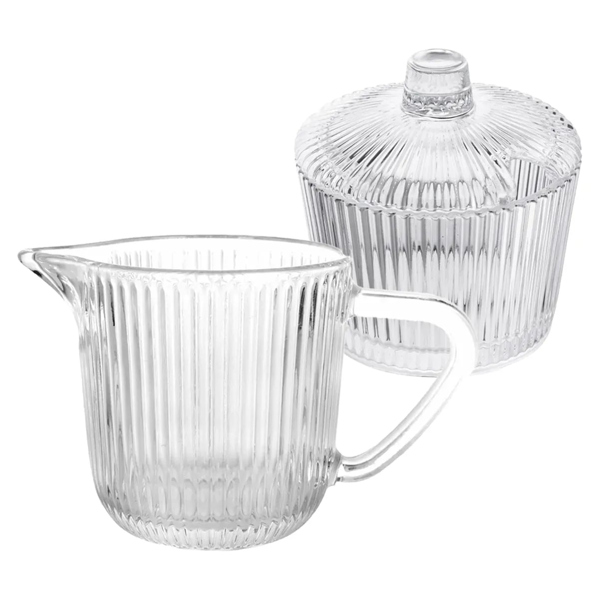 Mlecznik szklany 200 ml z cukiernicą 210 ml kompletny zestaw kuchenny Altom Design Selena