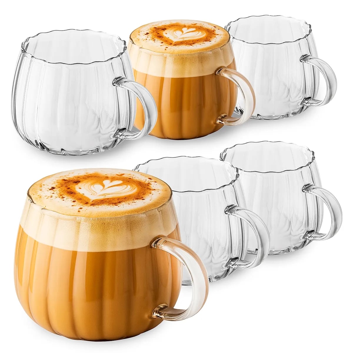 Szklanki kawy herbaty kubki 400ml eleganckie zestaw 6 szt Altom Design Bianca Linea