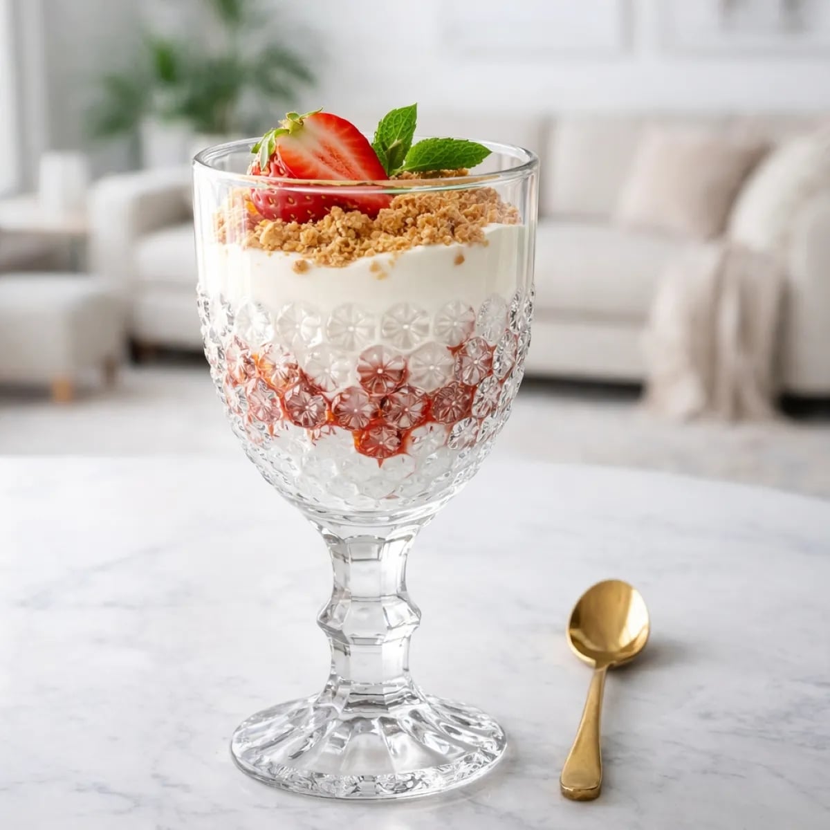 Szklanki na stopce do napojów wody soku 340 ml zestaw 6 szt Altom Design Bloom