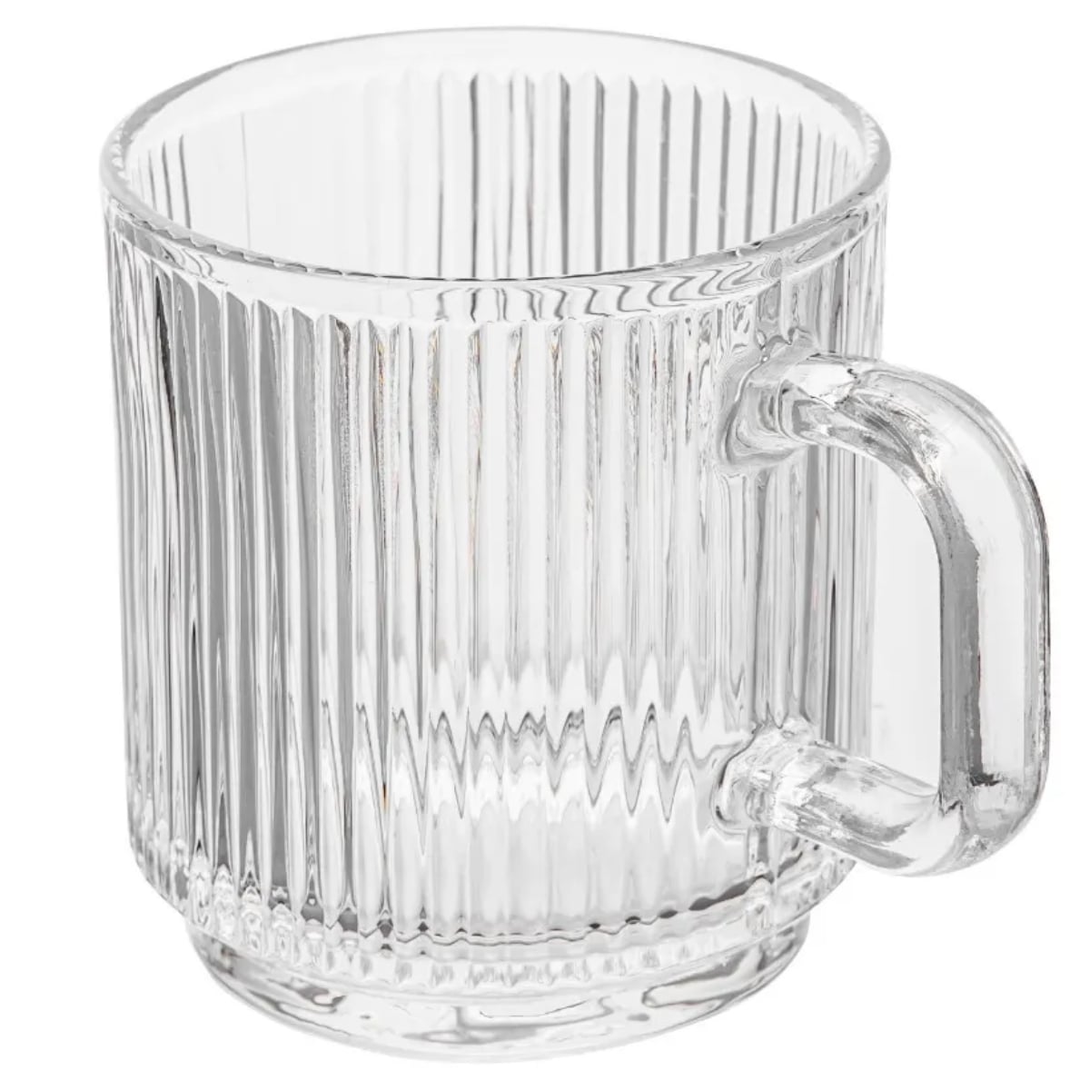 Szklanki z uchem ryflowane do kawy latte herbaty 360 ml zestaw 6 szt Altom Design Selena