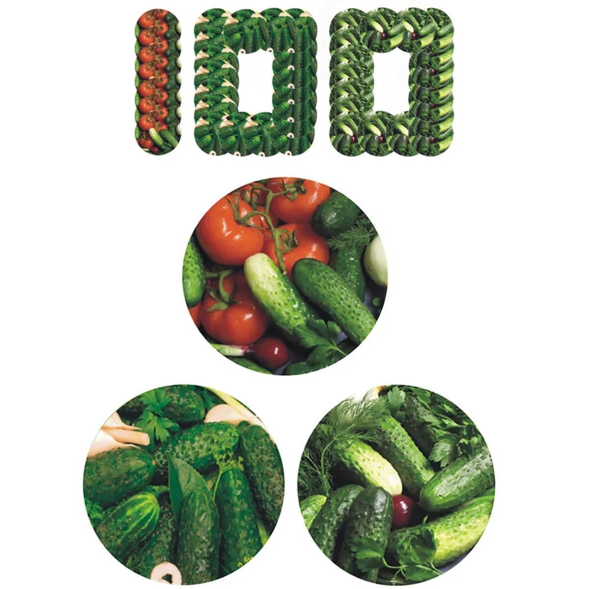 Zakrętki do słoików na przetwory 8,2 cm ogórki zestaw 100 szt - 6-zaczepowe Altom Design