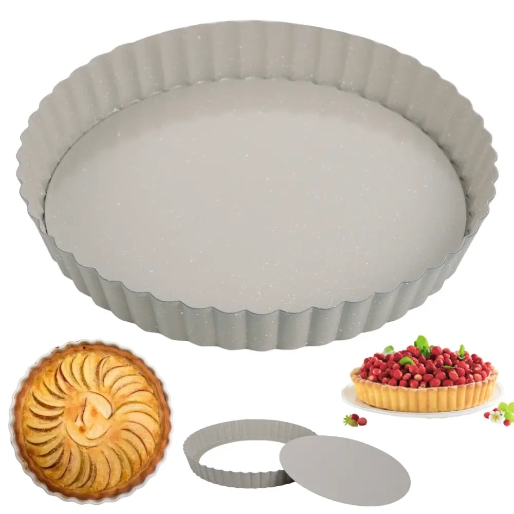 Blacha prostokątna forma beżowa do pieczenia 36,5x24x6 cm z stali węglowej i powłoki nieprzywierającej Kinghoff